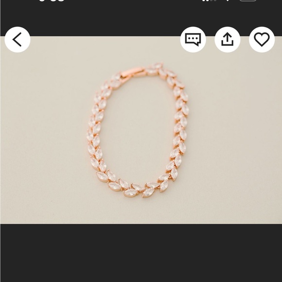 Bridal earrings and bracelet silver - Picture 2 of 4